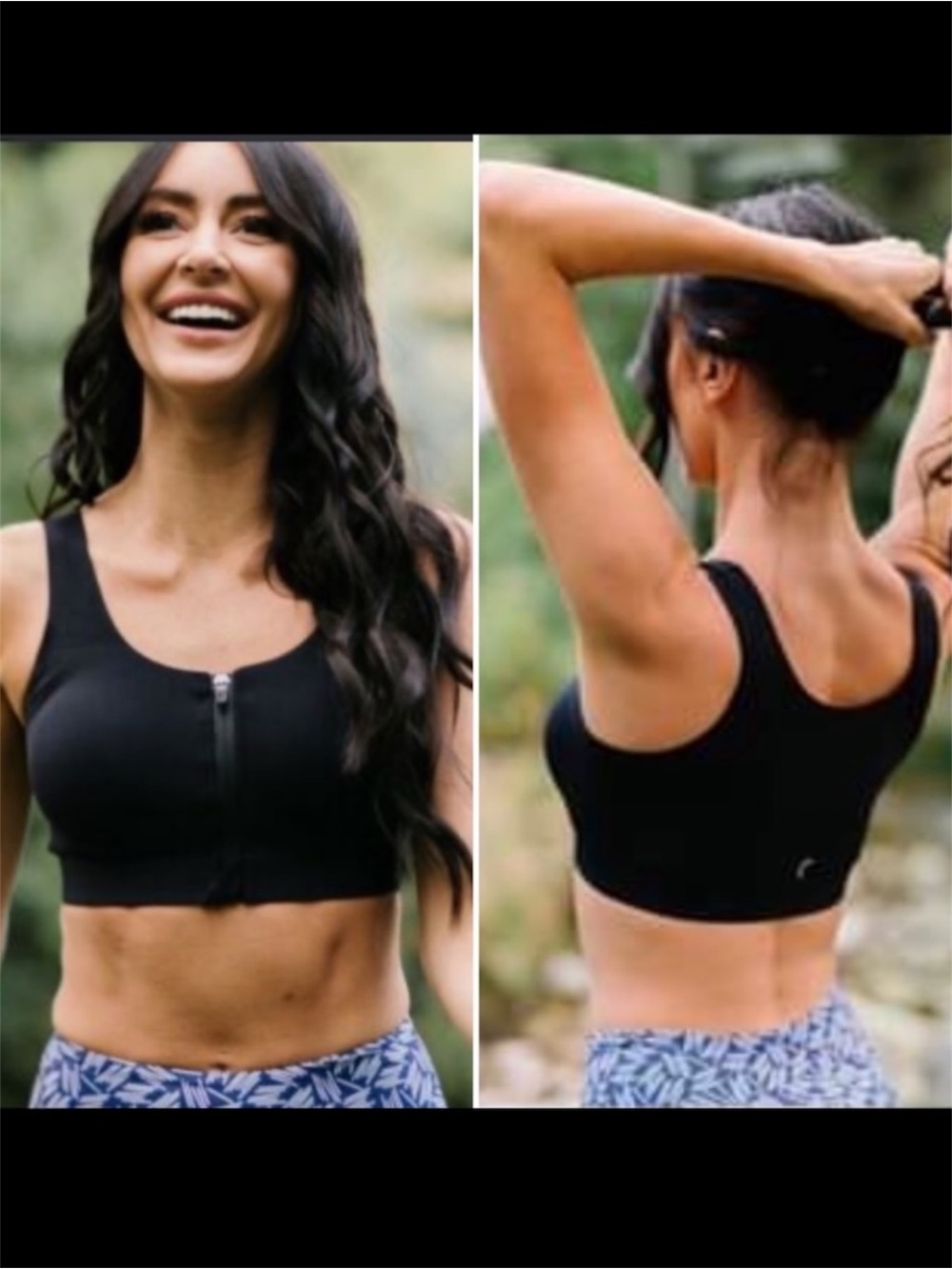 Zyia Activewear Front Zipper Access Bra Size Small